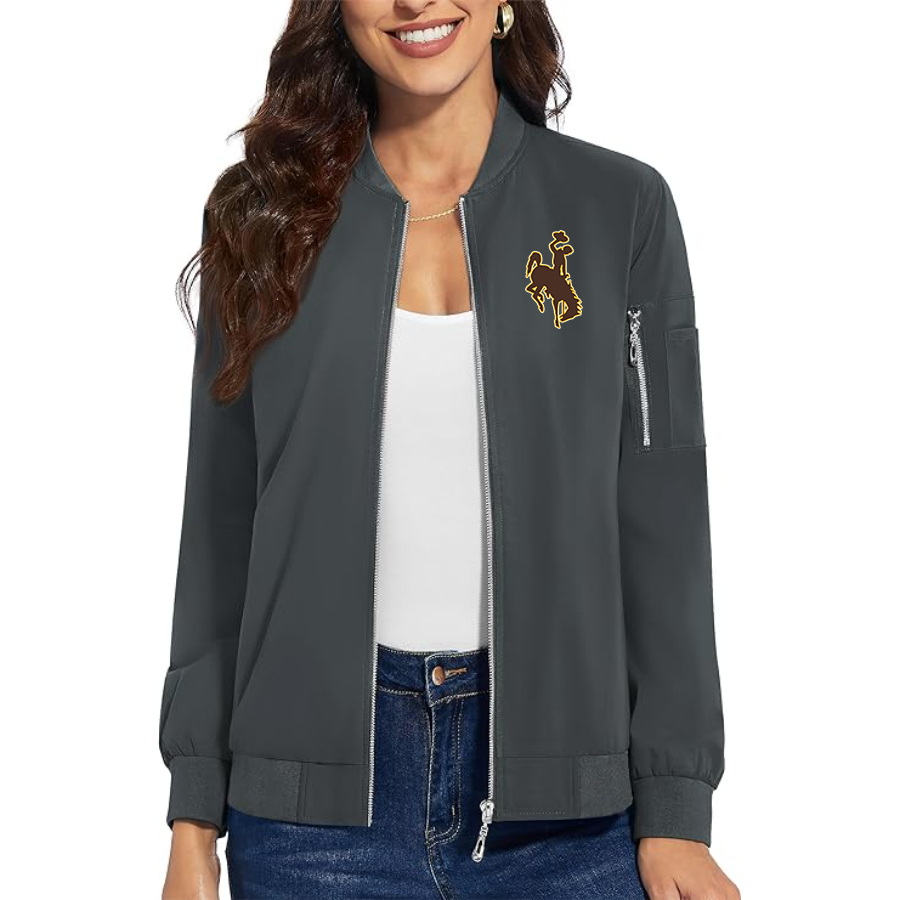 Women's   Wyoming Cowboys    Premium Bomber Jacket Outerwear