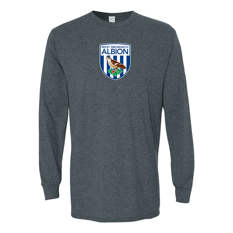 Men's West Bromwich Albion Soccer Gildan Heavy Cotton Long Sleeve T-Shirt
