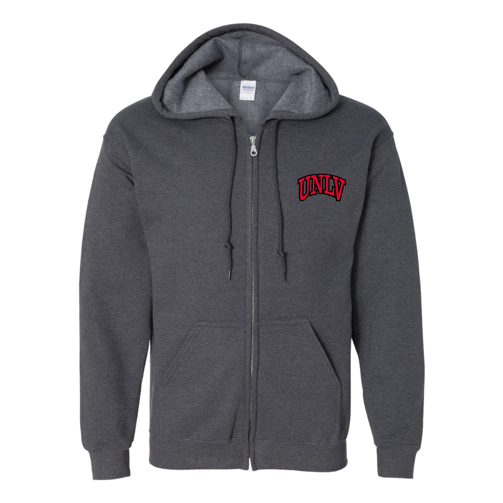 Men's UNLV Rebels Gildan  Heavy Blend Full Zip Hooded Sweatshirt