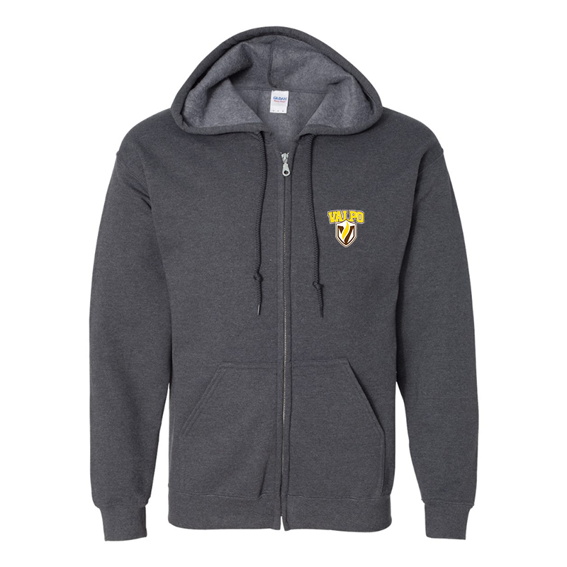 Men's Valparaiso Crusaders Gildan  Heavy Blend Full Zip Hooded Sweatshirt