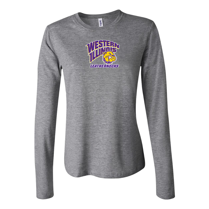 BELLA CANVAS Women’s Western Illinois Leathernecks Jersey Long Sleeve Tee
