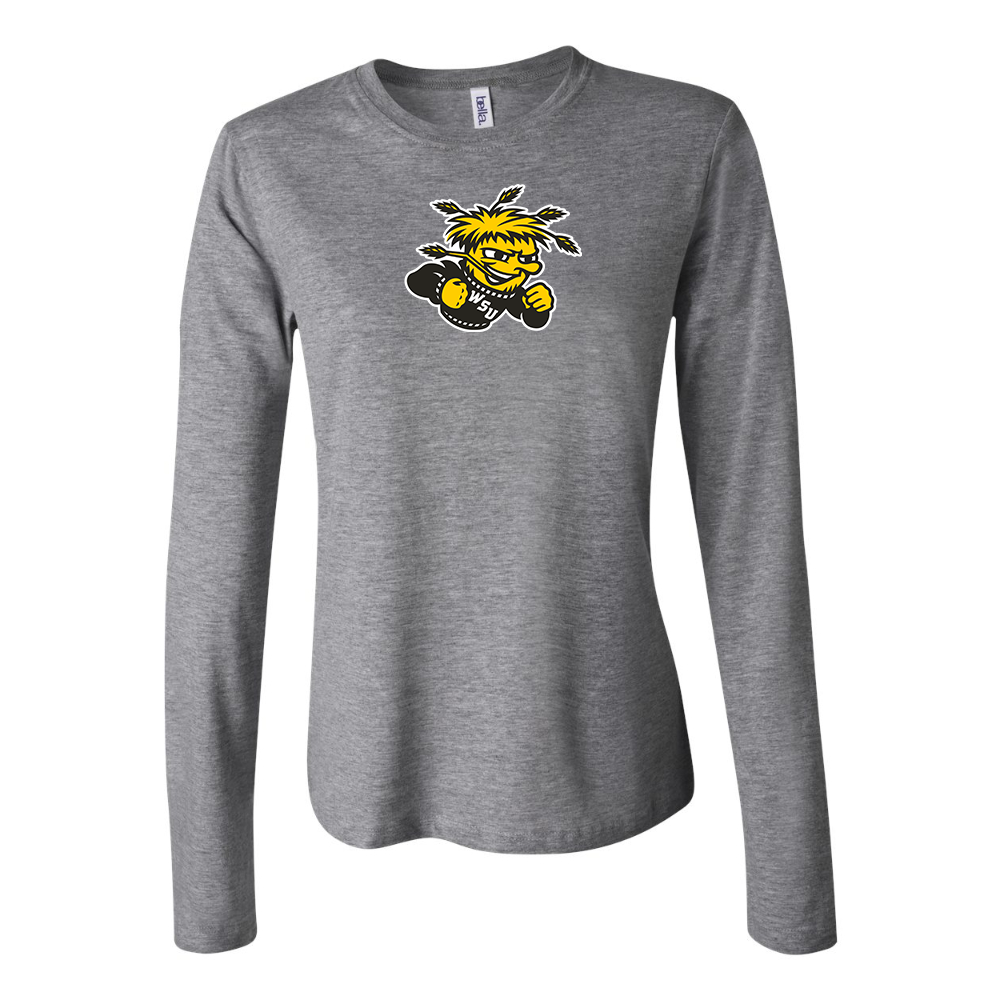 BELLA CANVAS Women’s Wichita State Shockers Jersey Long Sleeve Tee