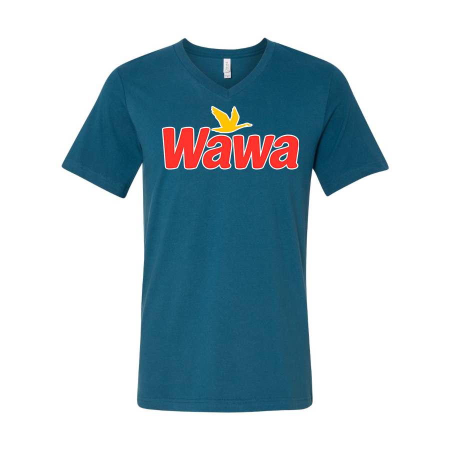 Men's Wawa Gas Station  BELLA + CANVAS - Jersey V-Neck T-Shirt
