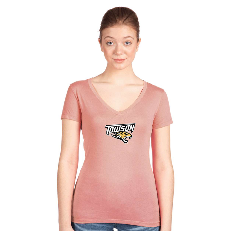 Women's Towson Tigers  Next Level V-Neck T-Shirt