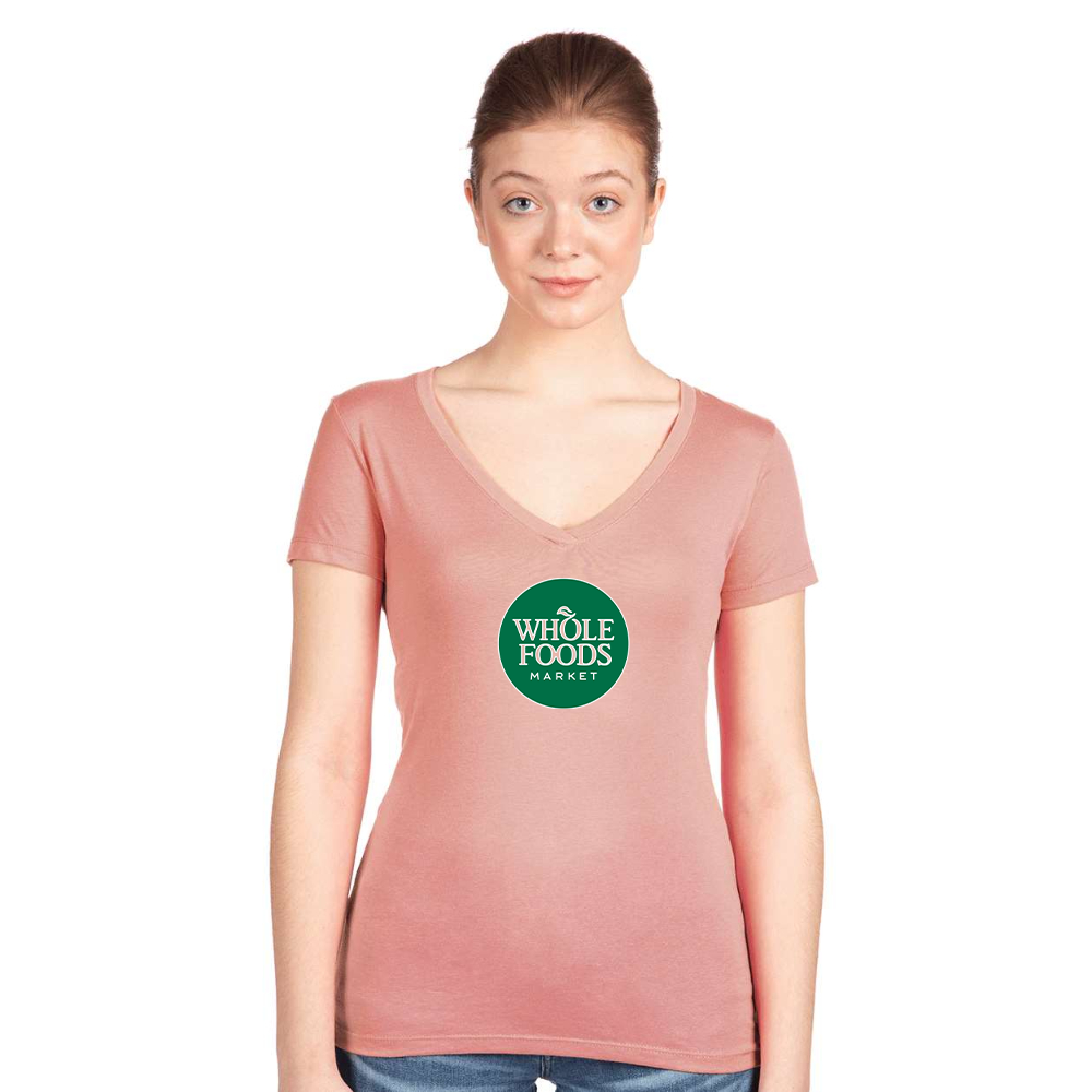 Women's Whole Foods Market  Next Level V-Neck T-Shirt