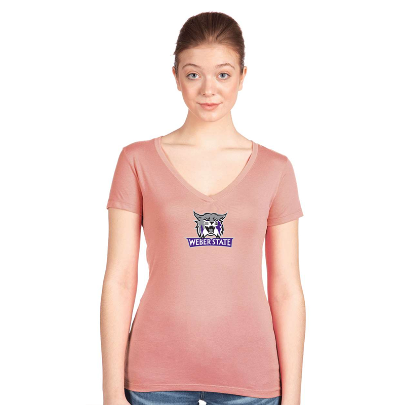 Women's Weber State Wildcats Next Level V-Neck T-Shirt