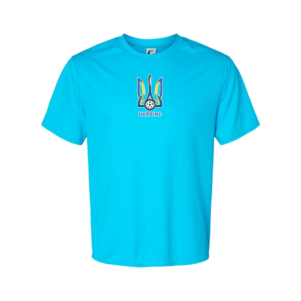 Men's Ukraine National Football Soccer Team Polyester T-Shirt