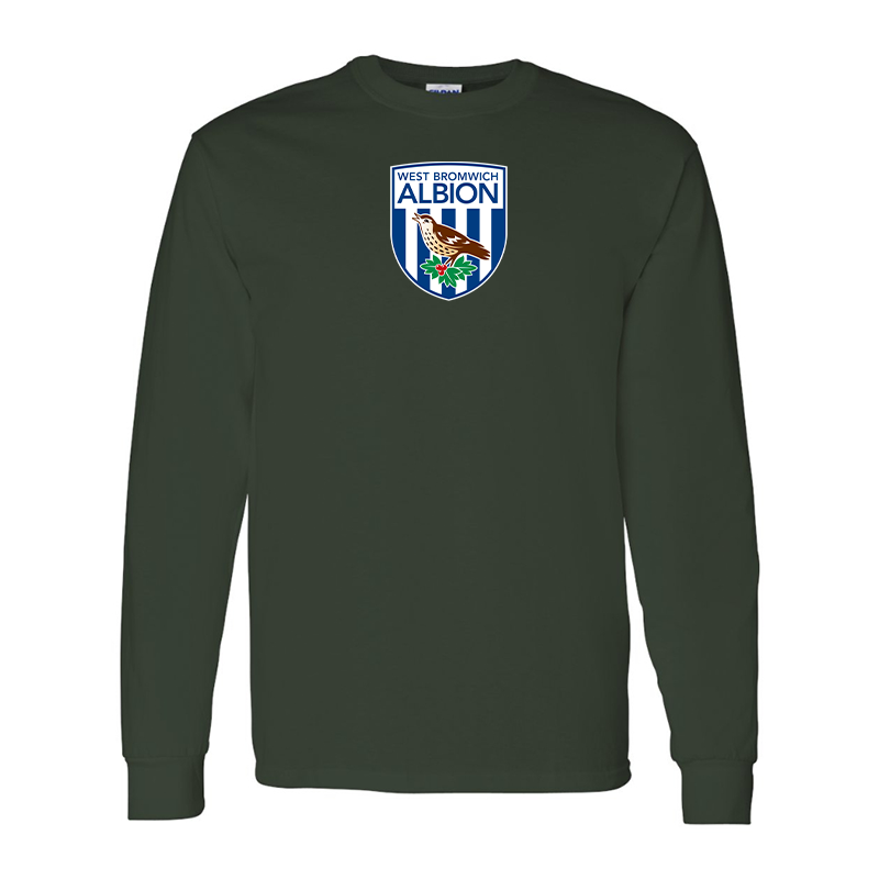 Men's West Bromwich Albion Soccer Gildan Heavy Cotton Long Sleeve T-Shirt