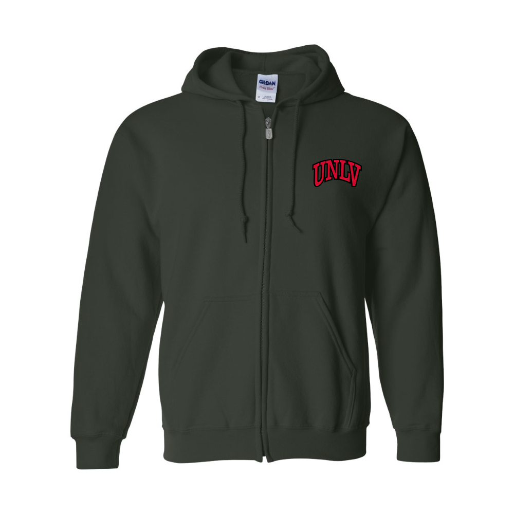 Men's UNLV Rebels Gildan  Heavy Blend Full Zip Hooded Sweatshirt