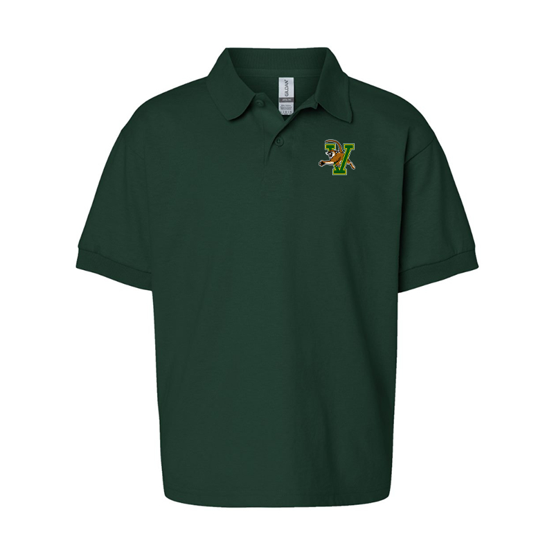 Youth Vermont Catamounts Gildan Dry Blend Jersey Polo