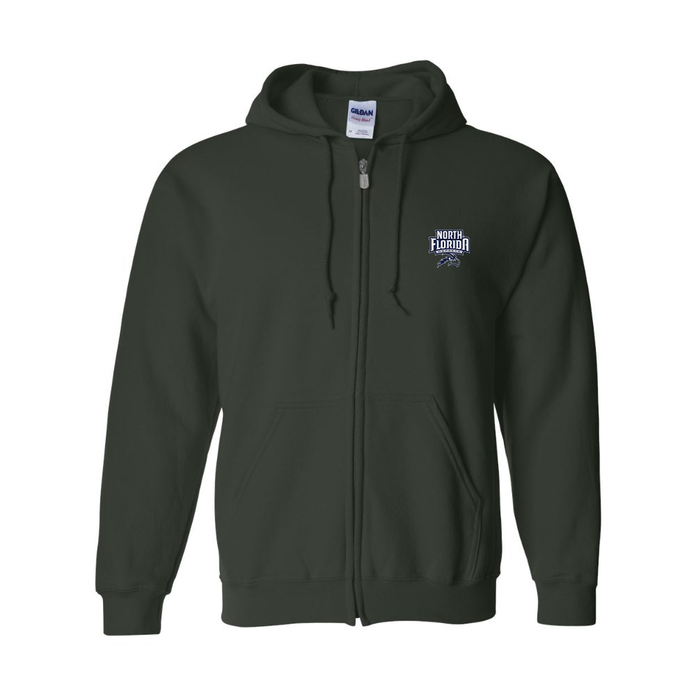 Men's UNF Ospreys  JERZEES NuBlend Full-Zip Hooded Sweatshirt