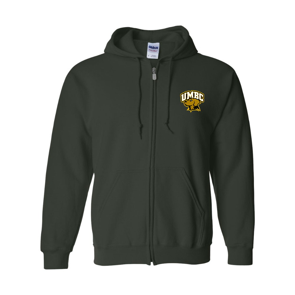 Men's UMBC Retrievers JERZEES NuBlend Full-Zip Hooded Sweatshirt