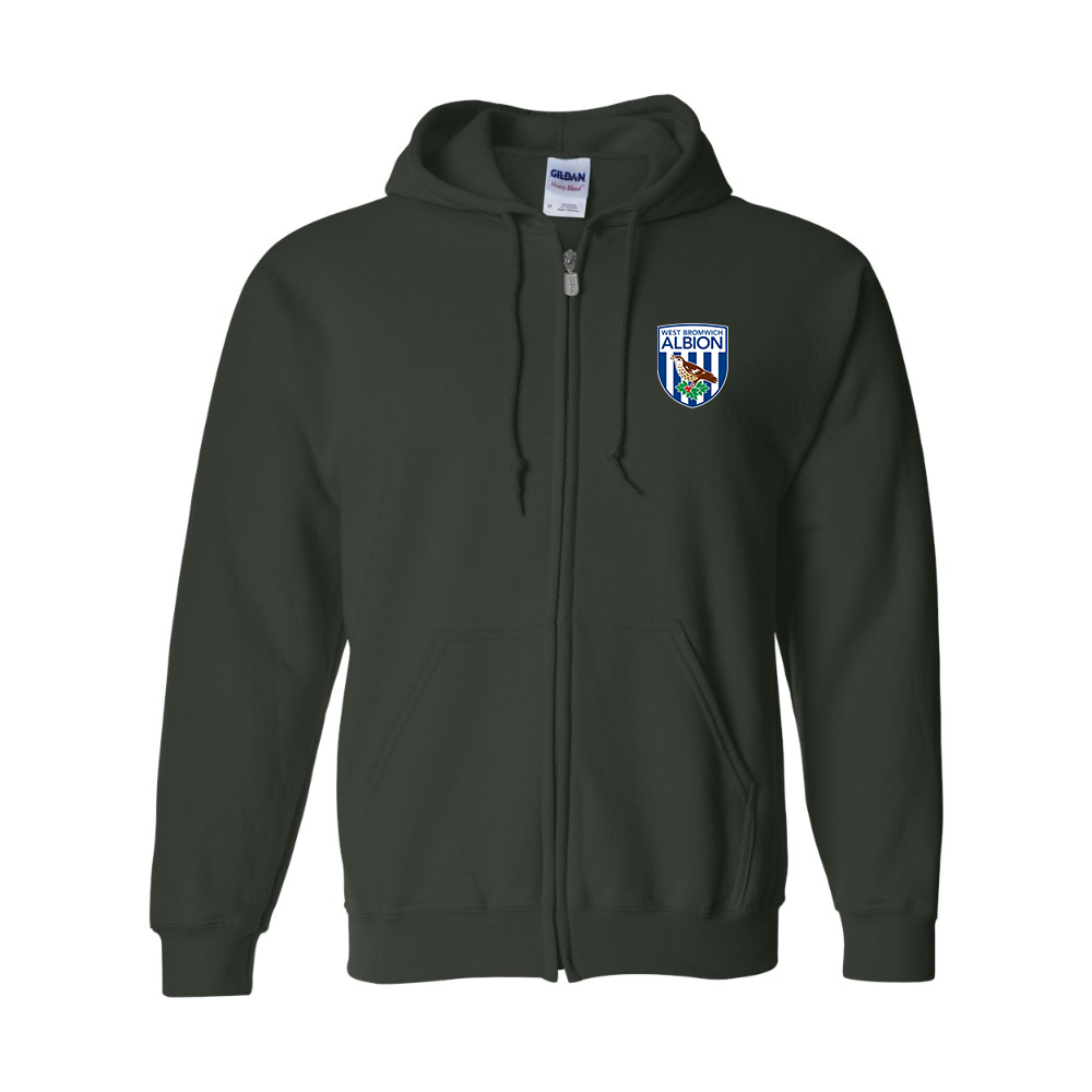 Men's West Bromwich Albion SoccerJERZEES NuBlend Full-Zip Hooded Sweatshirt