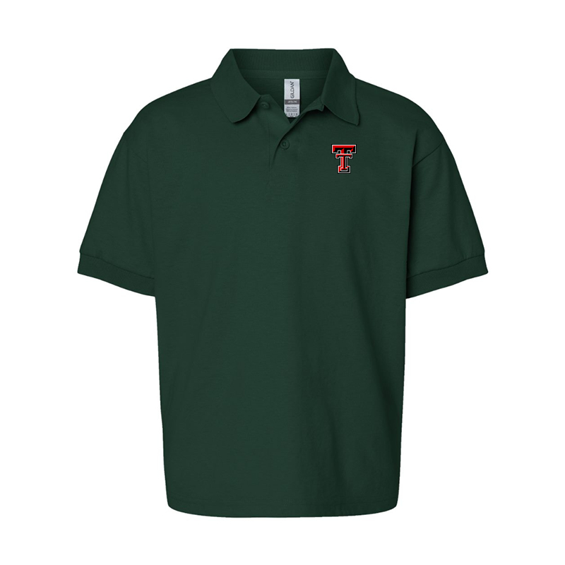 Youth Texas Tech Red Raiders  Gildan Dry Blend Jersey Polo