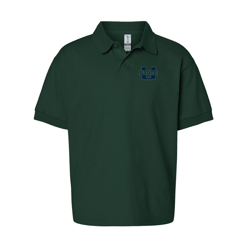 Youth Utah State Aggies Gildan Dry Blend Jersey Polo