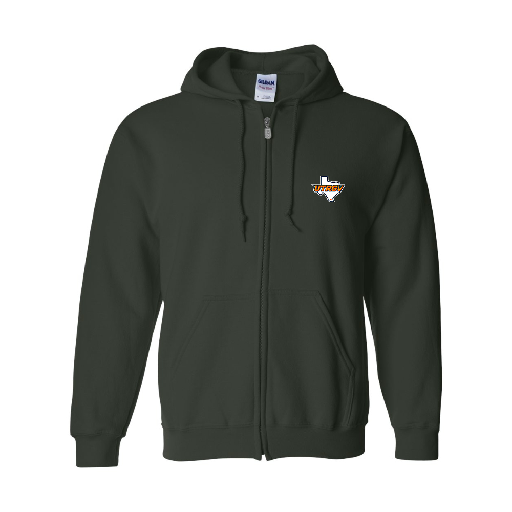 Men's UTRGV Vaqueros JERZEES NuBlend Full-Zip Hooded Sweatshirt