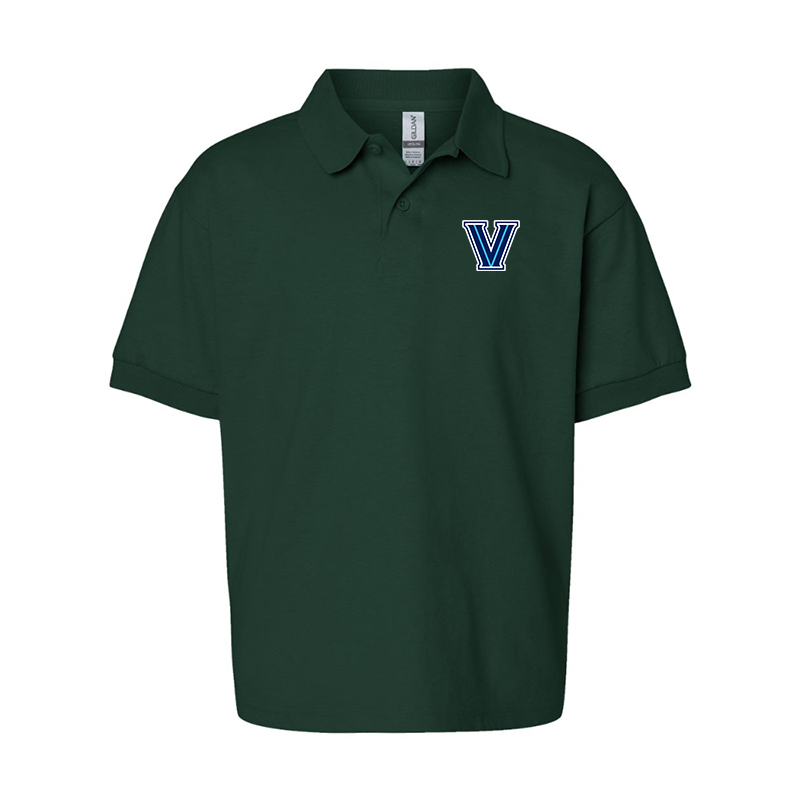 Youth Villanova Wildcats Gildan Dry Blend Jersey Polo
