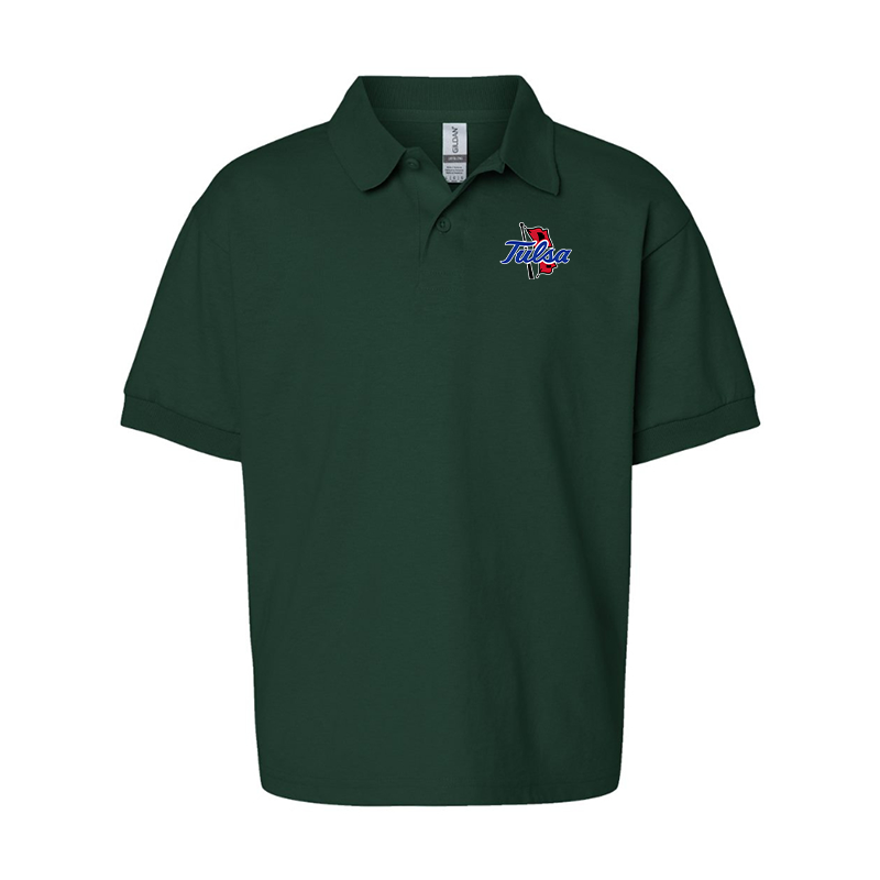 Youth Tulsa Golden Hurricane Gildan Dry Blend Jersey Polo