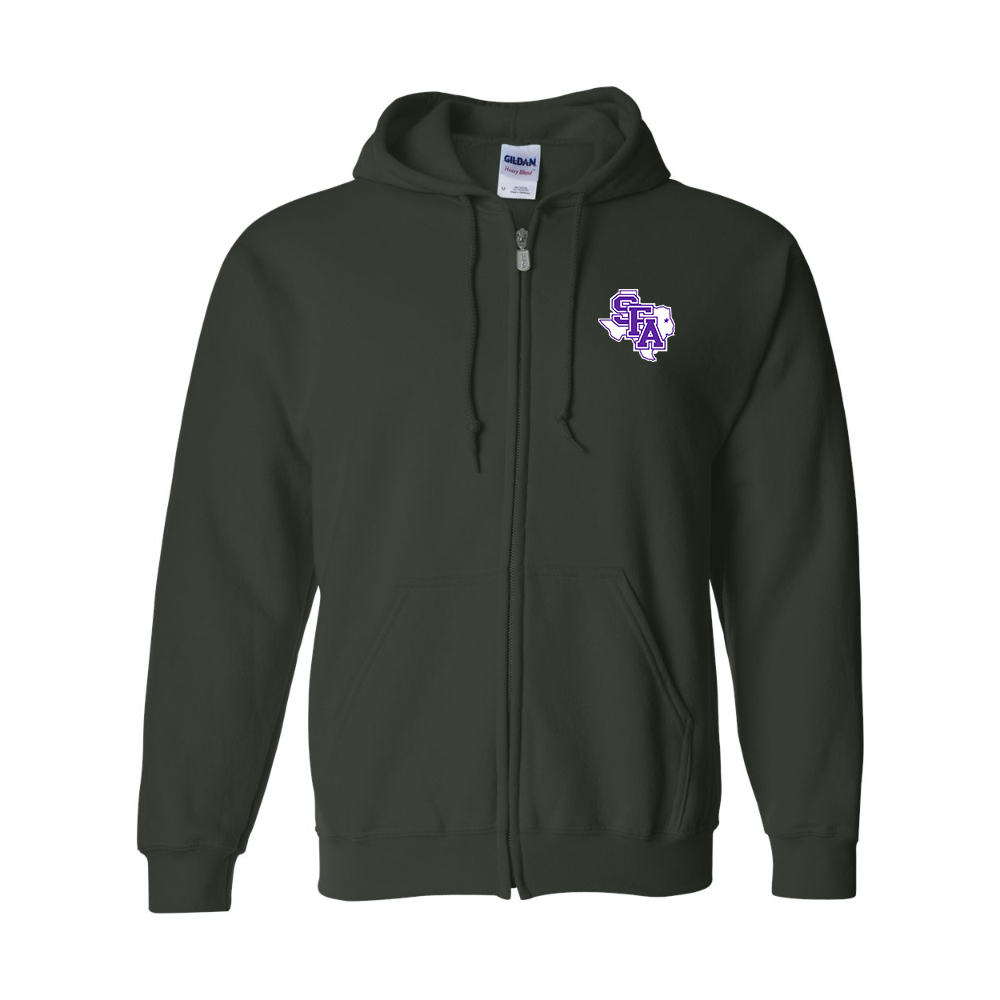 Men's  Stephen F. Austin Lumberjacks  JERZEES NuBlend Full-Zip Hooded Sweatshirt