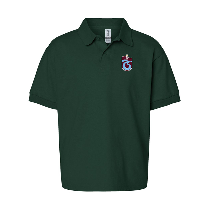Youth Trabzonspor Soccer Gildan Dry Blend Jersey Polo