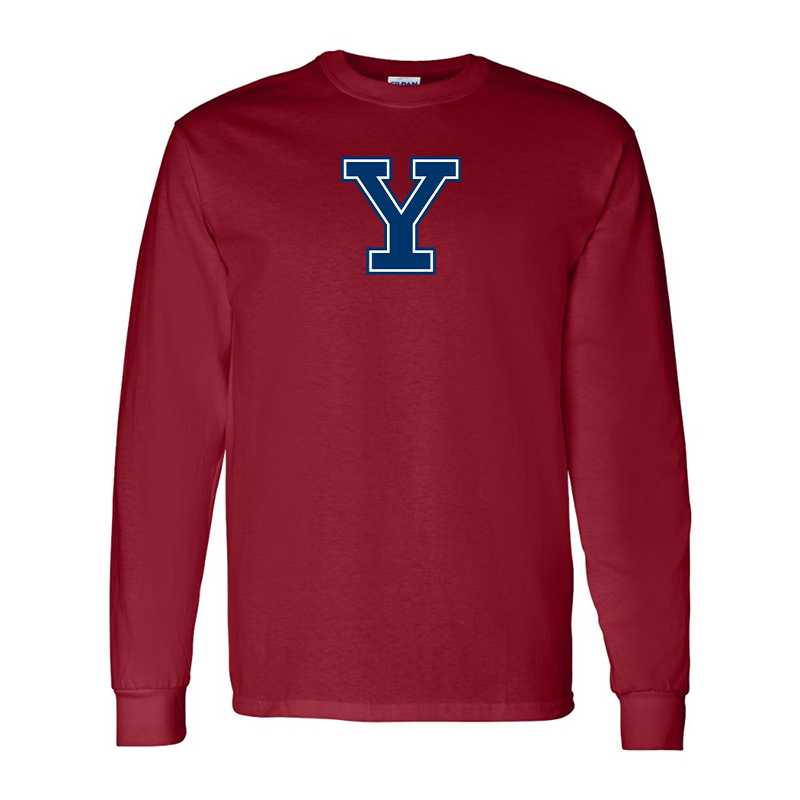 Men's Yale Bulldogs Gildan Heavy Cotton Long Sleeve T-Shirt