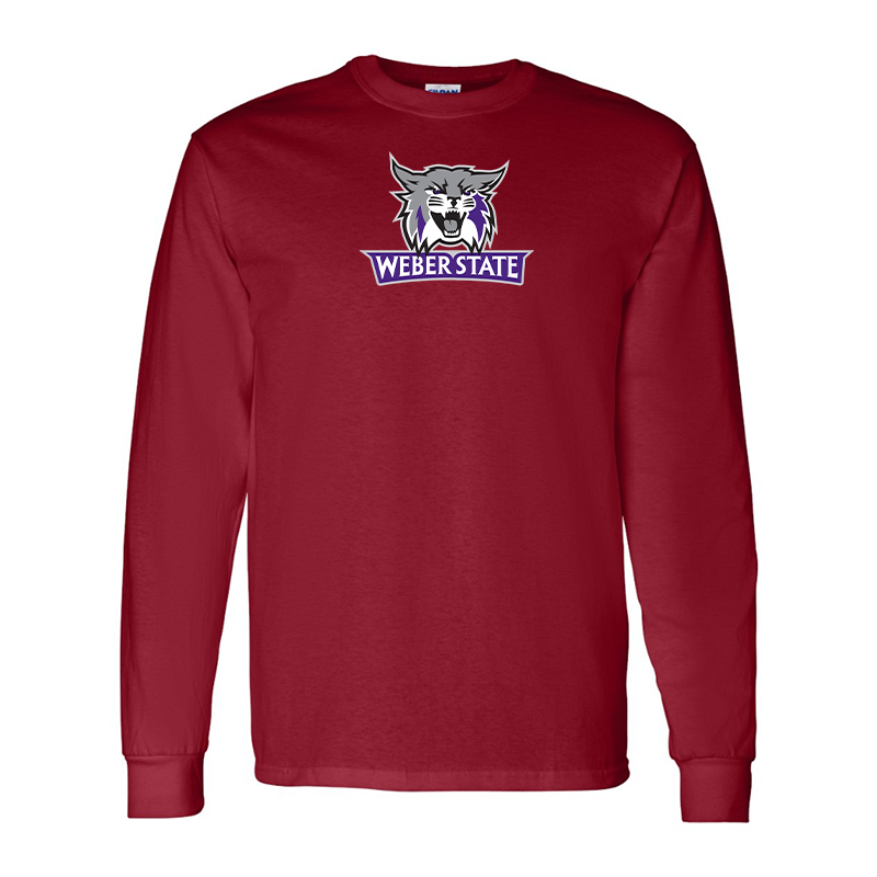 Men's Weber State Wildcats Gildan Heavy Cotton Long Sleeve T-Shirt