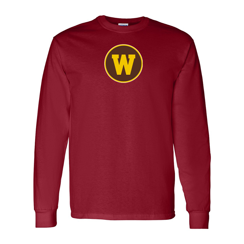 Men's Western Michigan Broncos Gildan Heavy Cotton Long Sleeve T-Shirt