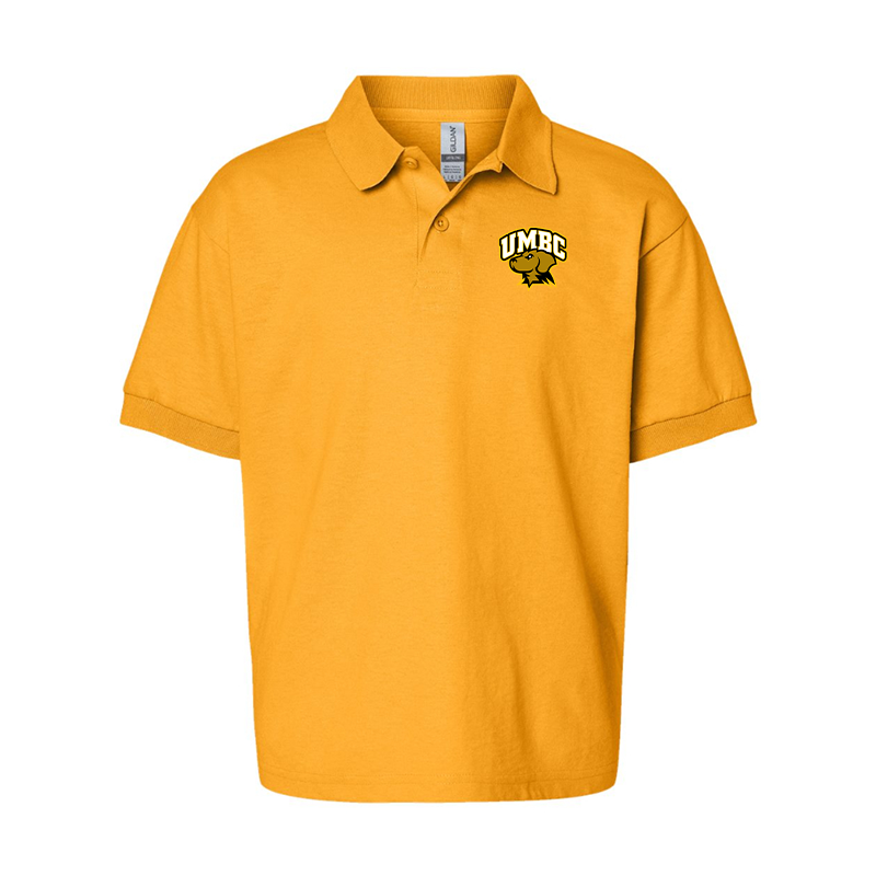 Youth UMBC Retrievers Gildan Dry Blend Jersey Polo