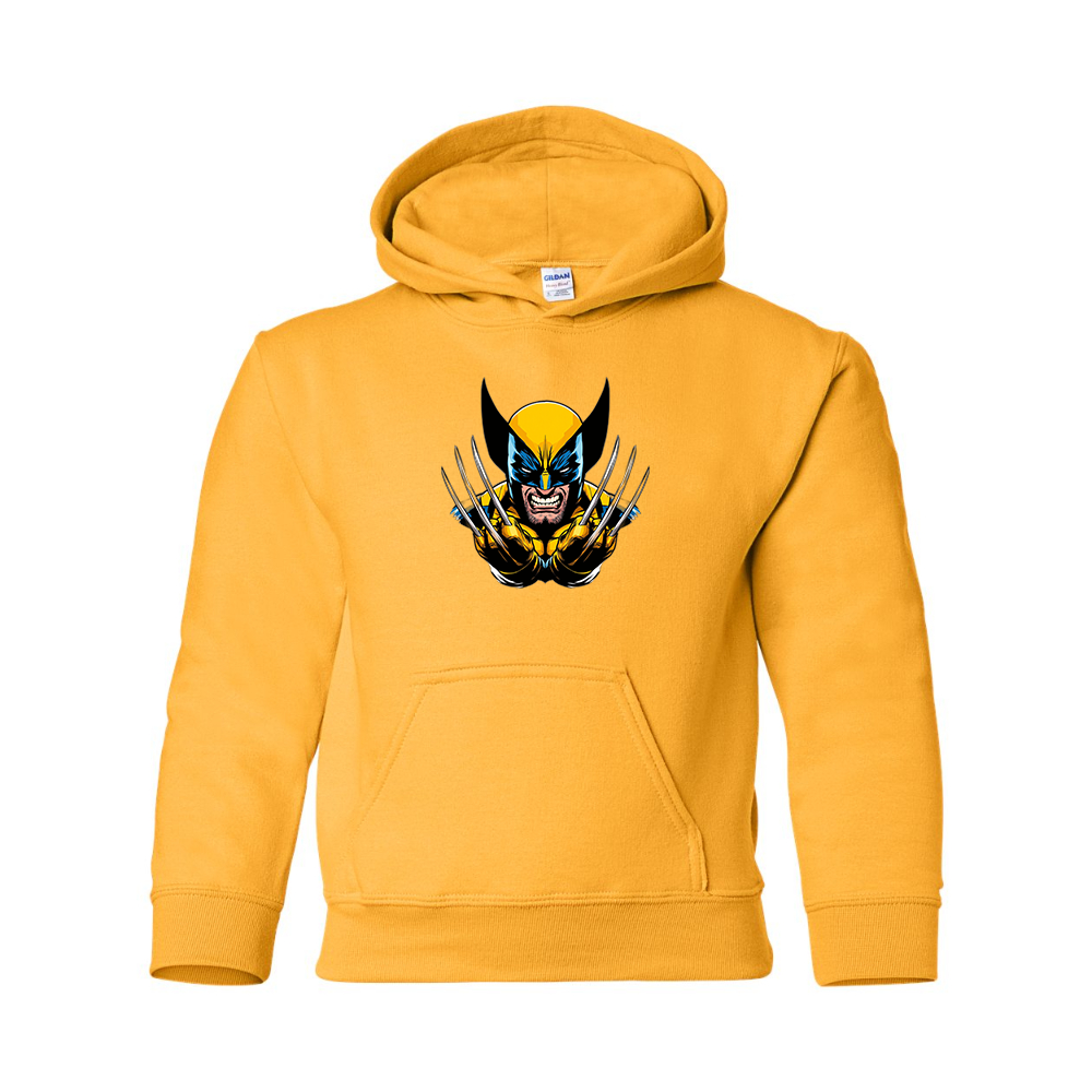Youth Wolverine 2025 Art  Gildan Heavy Blend  Hooded Sweatshirt