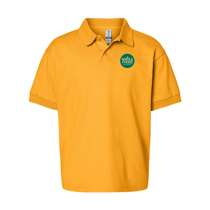 Youth Whole Foods Market Gildan Dry Blend Jersey Polo