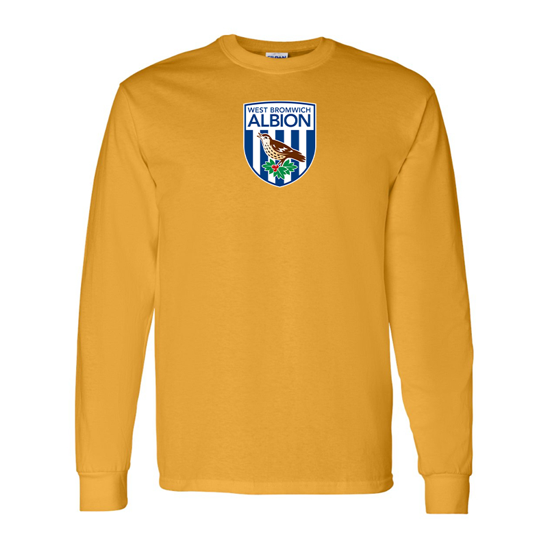 Men's West Bromwich Albion Soccer Gildan Heavy Cotton Long Sleeve T-Shirt