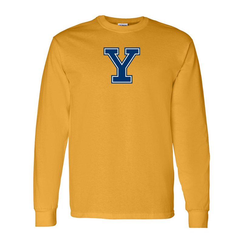 Men's Yale Bulldogs Gildan Heavy Cotton Long Sleeve T-Shirt