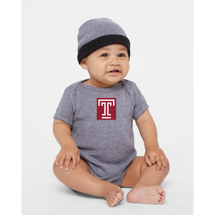 Temple Owls  Rabbit Skins Infant Baby Rib Bodysuit