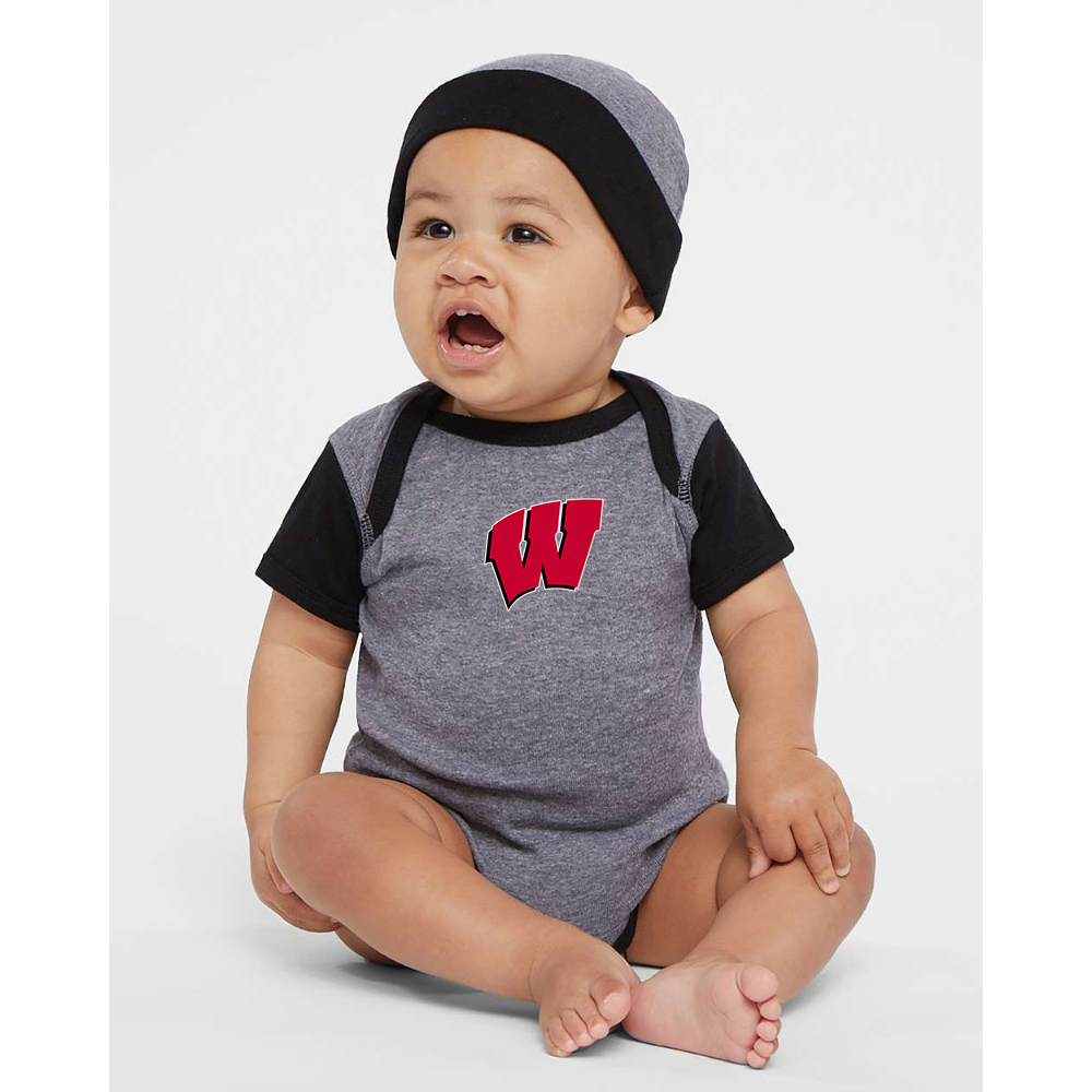 Wisconsin Badgers Rabbit Skins Infant Baby Rib Bodysuit