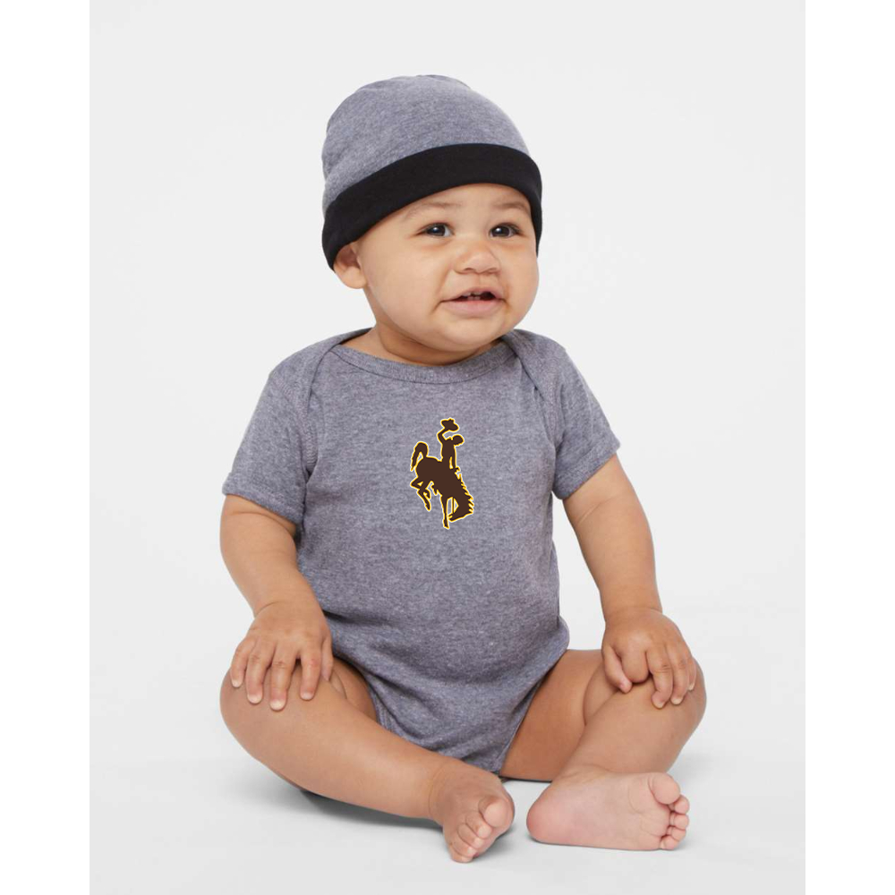 Wyoming Cowboys  Rabbit Skins Infant Baby Rib Bodysuit