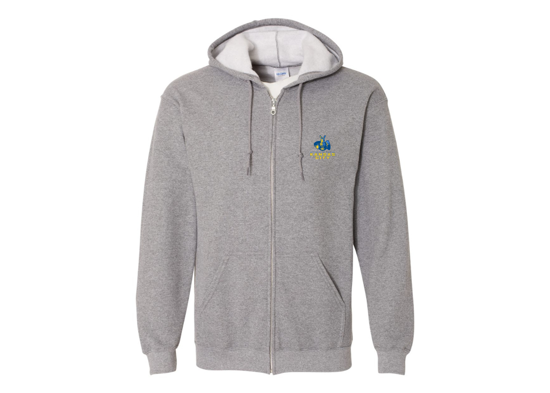 Men's UMKC Kangaroos Gildan Heavy Blend Full Zip Hooded Sweatshirt