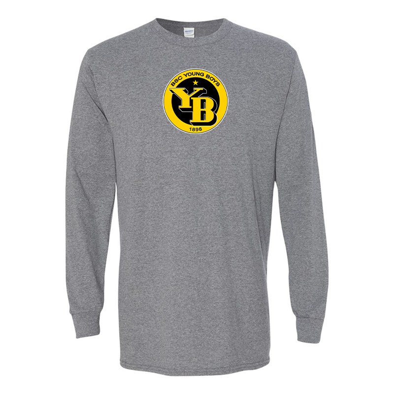 Men's Young Boys Soccer Gildan Heavy Cotton Long Sleeve T-Shirt