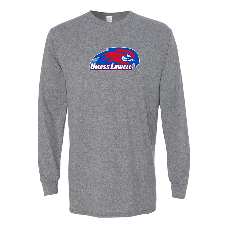 Men's UMass Lowell River Hawks  Gildan Heavy Cotton Long Sleeve T-Shirt
