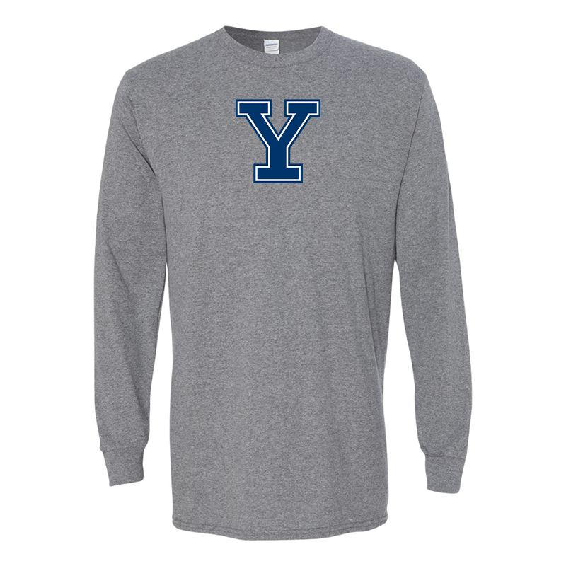 Men's Yale Bulldogs Gildan Heavy Cotton Long Sleeve T-Shirt