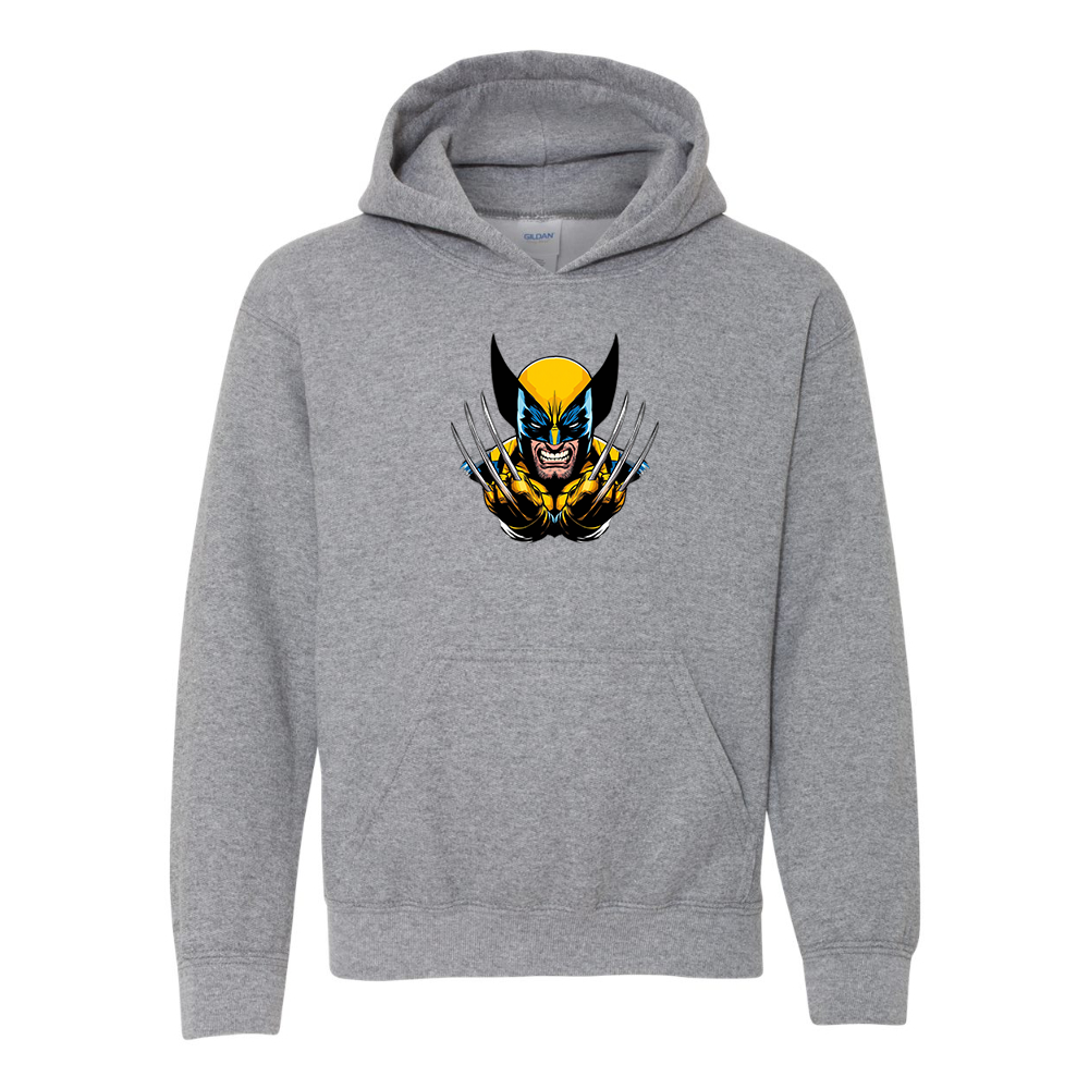 Youth Wolverine 2025 Art  Gildan Heavy Blend  Hooded Sweatshirt