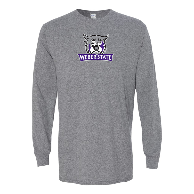 Men's Weber State Wildcats Gildan Heavy Cotton Long Sleeve T-Shirt