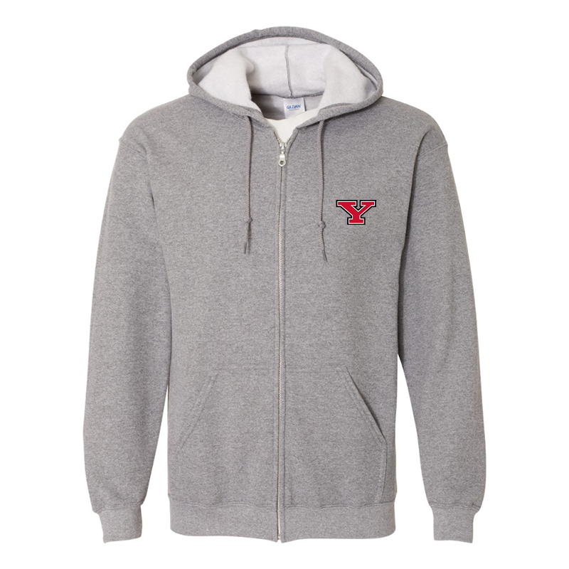 Men's Youngstown State Penguins Gildan  Heavy Blend Full Zip Hooded Sweatshirt