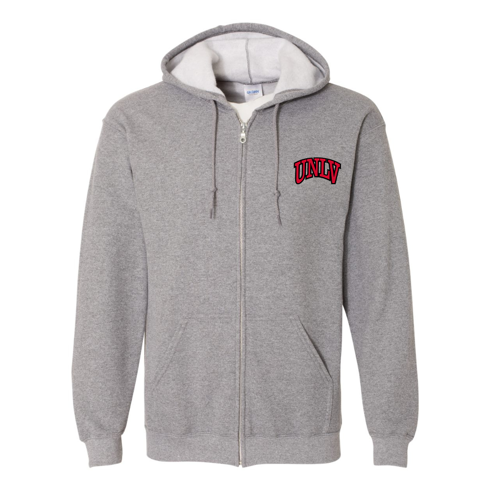 Men's UNLV Rebels Gildan  Heavy Blend Full Zip Hooded Sweatshirt