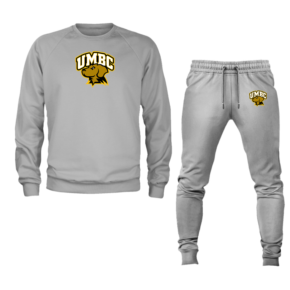 Men's UMBC Retrievers Crewneck Sweatshirt Joggers Suit