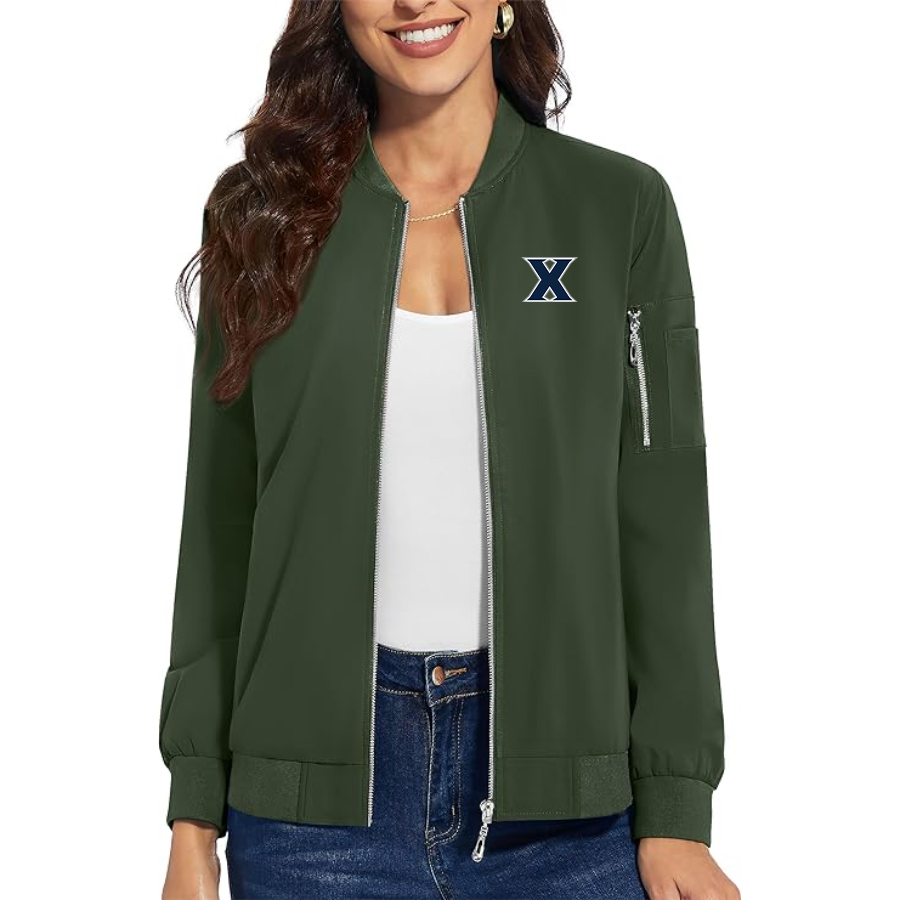 Women's Xavier Musketeers Premium Bomber Jacket Outerwear