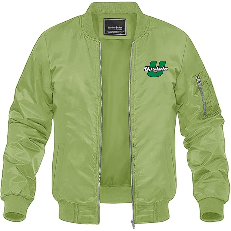 Men's  USC Upstate Spartans Lightweight Bomber Jacket Windbreaker Softshell Varsity Jacket Coat