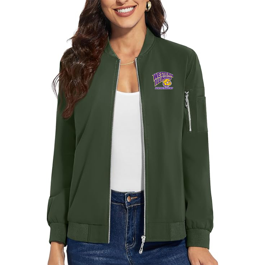 Women's Western Illinois Leathernecks Premium Bomber Jacket Outerwear
