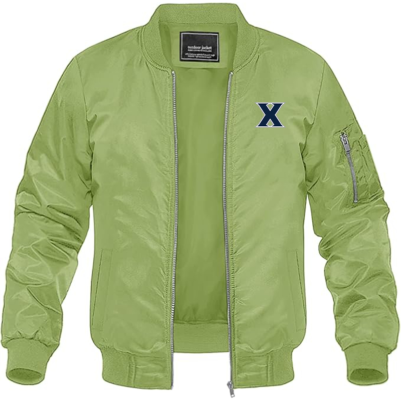 Men's Xavier Musketeers Lightweight Bomber Jacket Windbreaker Softshell Varsity Jacket Coat