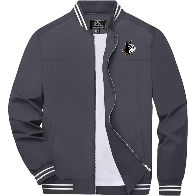 Men's Wofford Terriers  Lightweight Zip-Up Bomber Jacket  Ribbed Collar and Cuffs Outerwear