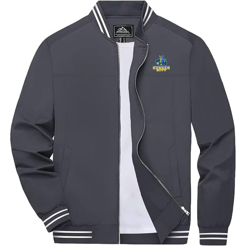 Men's UMKC Kangaroos  Zip-Up Bomber Jacket Ribbed Collar and Cuffs Outerwear